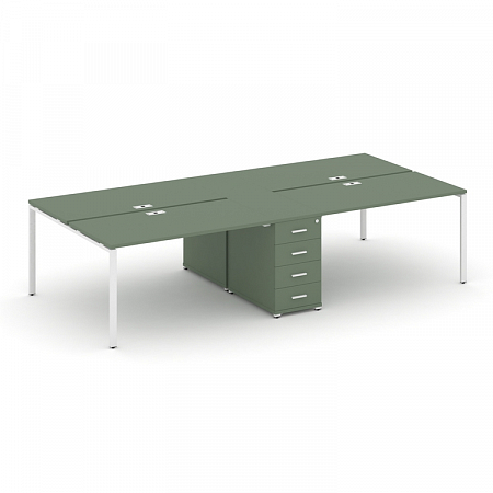 Бенч-система на 4 места с 1 опорной тумбой Concept CN.DRS-419