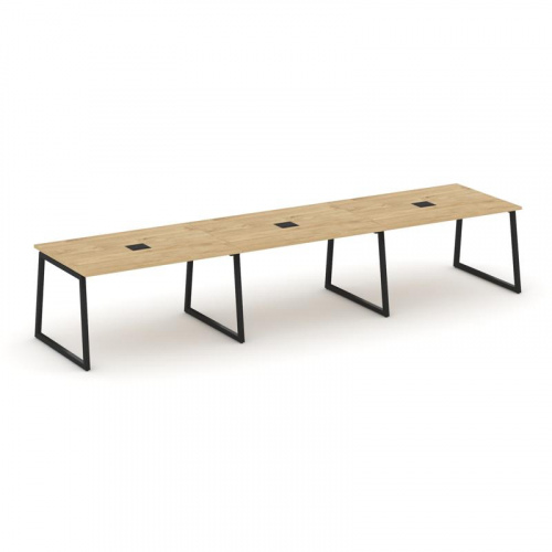 Style Project Стол переговорный SN-4T1.SPRG-024 Акация Лорка/Металл Антрацит/Заглушка Металл Антраци