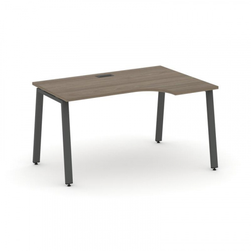 Style Project Стол рабочий эргоном. SN-6A.SPA-012(R) Тиквуд Светлый/Металл Антрацит 1580*700/980*750 фото 15