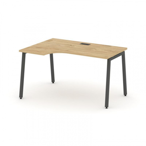Style Project Стол рабочий эргоном. SN-4A.SPA-001(L) Дуб Наварра/Металл Антрацит 1380*600/980*750 фото 15