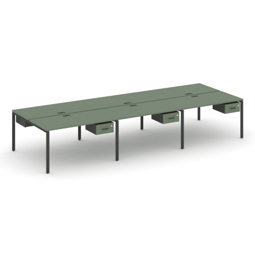 Бенч-система на 6 мест с подвесными тумбами Concept CN.DRS-151 фото 2