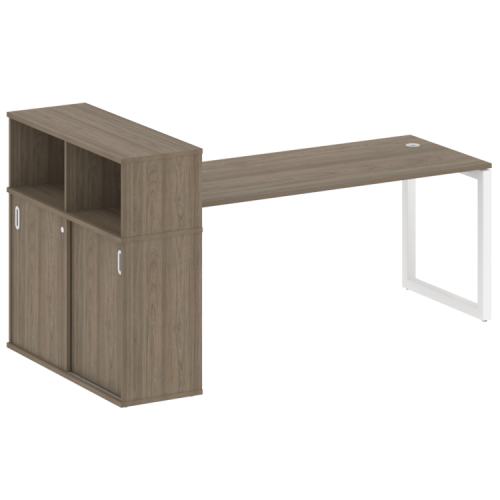 Стол офисный с шкафом-купе на О-обр. м/к Metal System Quattro 50БО.РС-СШК-3.5 фото 3