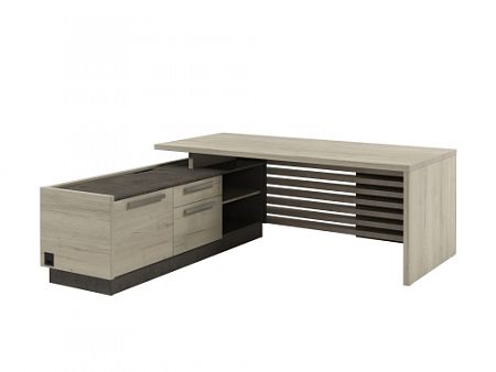 Стол для руководителя с опорной тумбой Z-220Л.1000 с блоком розеток