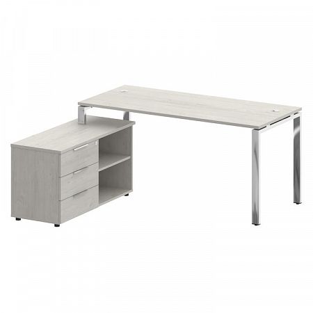 Стол руководителя с тумбой Metal System Direct БГ.СРТ-4.7 (L)