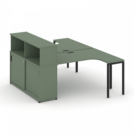 Бенч-система с опорным шкафом-купе с надставкой Concept CN.DSA-219