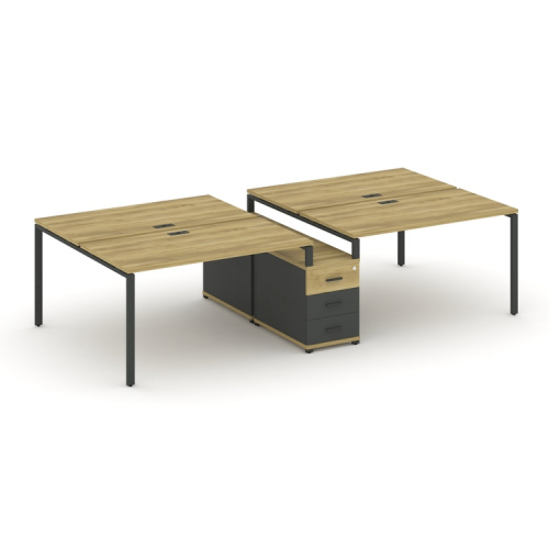 Бенч-система на 4 места с опорной тумбой Concept CN.DRS-310 фото 4