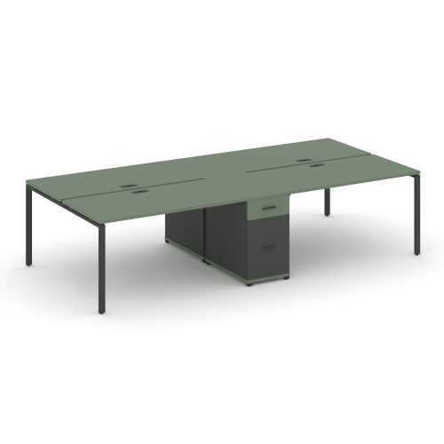 Бенч-система на 4 места с 1 опорной тумбой Concept CN.DRS-421 фото 2