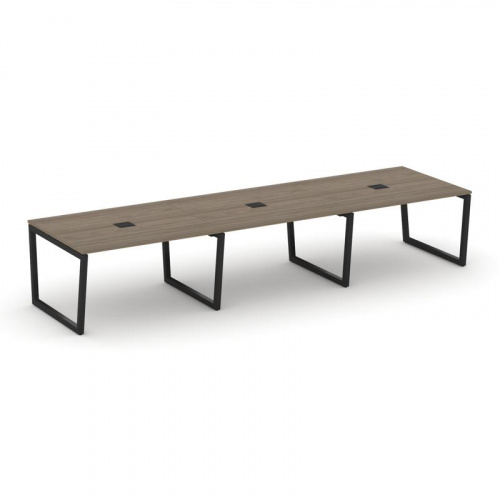 Style Project Стол переговорный SN-5T2.SPRG-053 Акация Лорка/Металл Антрацит/Заглушка Металл Антраци фото 5