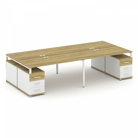 Бенч-система на 4 места с 2 опорными тумбами Concept CN.DRS-328