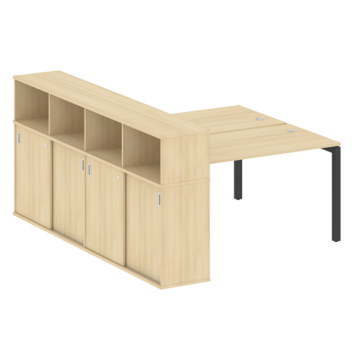 Бенч-система с шкафом-купе на П-обр. м/к Metal System Quattro 50БП.РС-СШК-4.3 фото 11