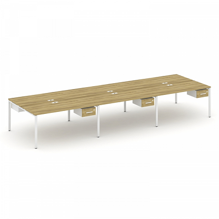 Бенч-система на 6 мест с подвесными тумбами Concept CN.DRS-152