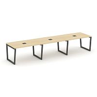 Style Project Стол переговорный SN-5T2.SPRG-022 Акация Лорка/Металл Антрацит/Заглушка Металл Антраци