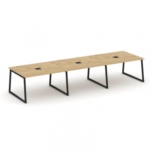 Style Project Стол переговорный SN-4T1.SPRG-054 Акация Лорка/Металл Антрацит/Заглушка Металл Антраци Style Project Стол переговорный SN-4T1.SPRG-054 Акация Лорка/Металл Антрацит/Заглушка Металл Антраци