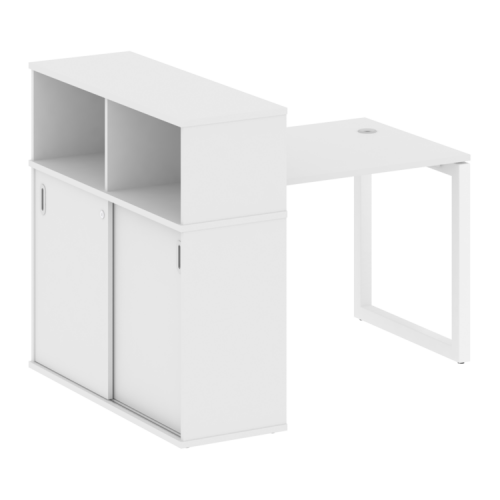 Стол офисный с шкафом-купе на О-обр. м/к Metal System Quattro 50БО.РС-СШК-3.1 фото 5