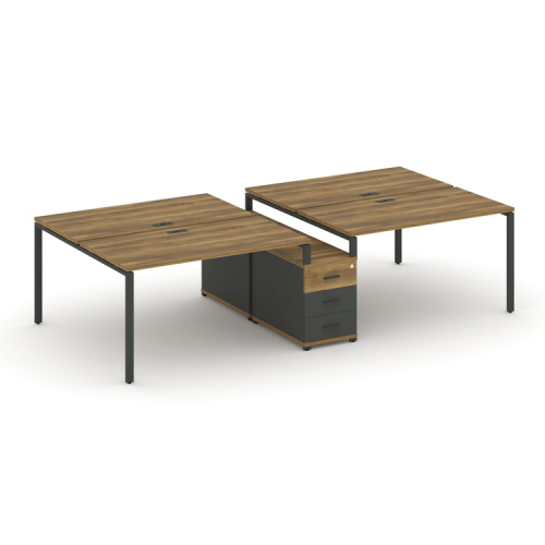 Бенч-система на 4 места с опорной тумбой Concept CN.DRS-310