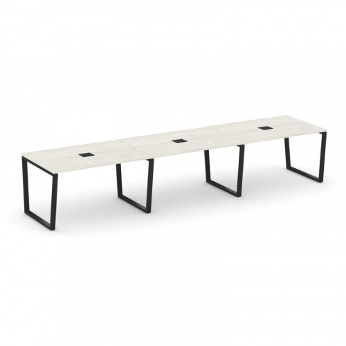 Style Project Стол переговорный SN-6T2.SPRG-024 Акация Лорка/Металл Антрацит/Заглушка Металл Антраци фото 7