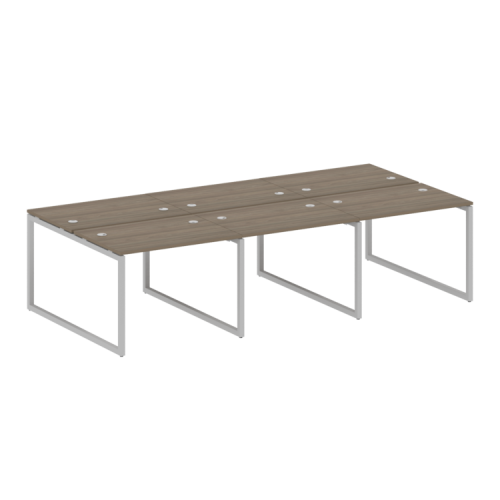 Бенч-система на 6 рабочих мест на О-обр. м/к Metal System Quattro 40БО.СМ-6.1