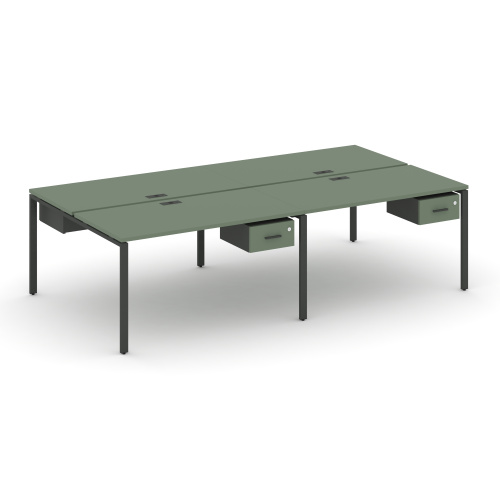 Бенч-система на 4 места с подвесными тумбами Concept CN.DRS-130 фото 2