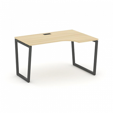 Style Project Стол рабочий эргоном. SN-4T2.SPA-021(R) Акация Лорка/Металл Антрацит/Заглушка Пластик