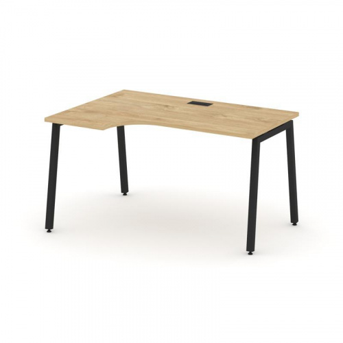 Style Project Стол рабочий эргоном. SN-4A.SPA-001(L) Дуб Наварра/Металл Антрацит 1380*600/980*750 фото 4