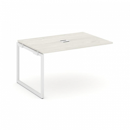 Style Project Проходной наб. элем. перег. стола SN-4O.NSPRG-001 Дуб Наварра/Металл Белый 980*980*750