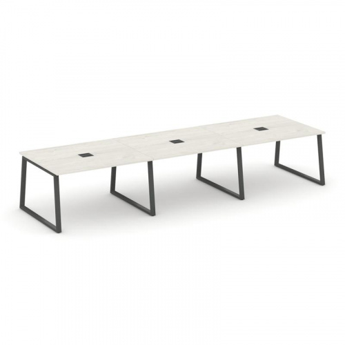 Style Project Стол переговорный SN-6T1.SPRG-053 Акация Лорка/Металл Антрацит/Заглушка Металл Антраци фото 24