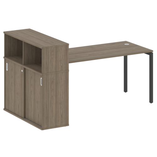 Стол офисный с шкафом-купе на П-обр. м/к Metal System Quattro 40БП.РС-СШК-3.4 Стол офисный с шкафом-купе на П-обр. м/к Metal System Quattro 40БП.РС-СШК-3.4