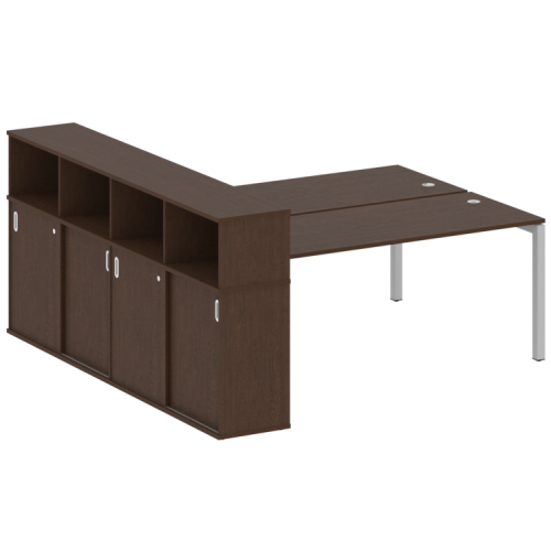 Бенч-система с шкафом-купе на П-обр. м/к Metal System Quattro 50БП.РС-СШК-4.5 фото 9