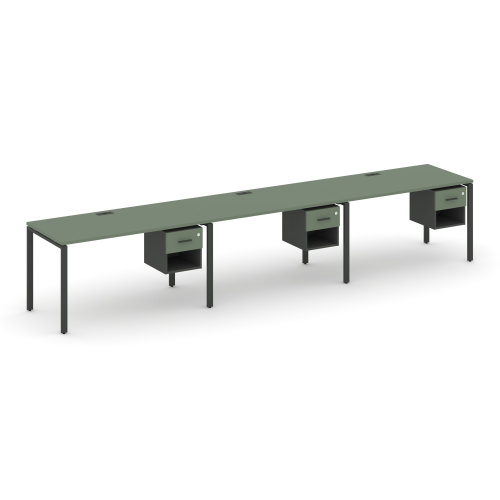 Бенч-система на 3 места с подвесными тумбами Concept CN.ORS-138 фото 2