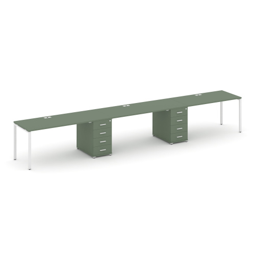 Бенч-система на 3 места с 2 опорными тумбами Concept CN.ORS-433