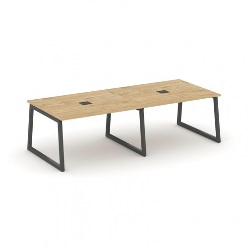 Style Project Стол переговорный SN-5T1.SPRG-043 Акация Лорка/Металл Антрацит/Заглушка Металл Антраци фото 7