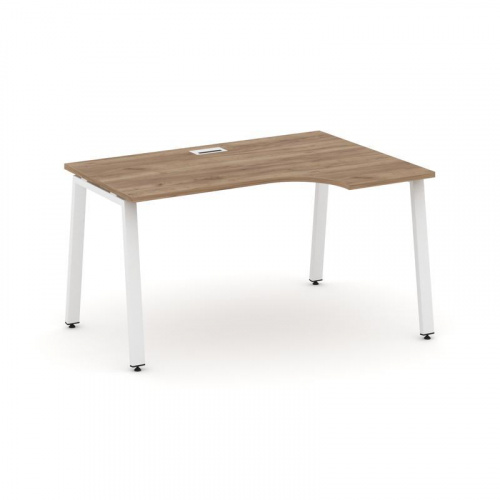 Style Project Стол рабочий эргоном. SN-6A.SPA-012(R) Тиквуд Светлый/Металл Антрацит 1580*700/980*750 фото 21