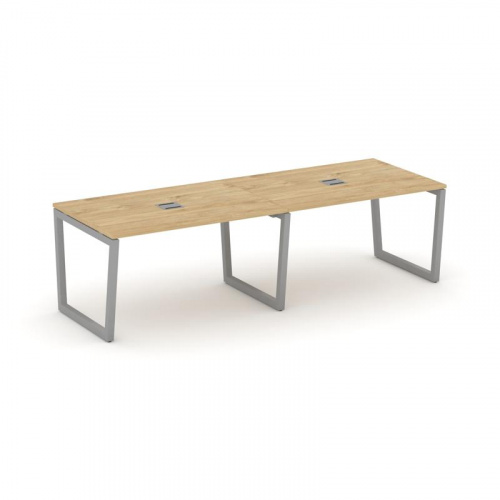 Style Project Стол переговорный SN-5T2.SPRG-013 Акация Лорка/Металл Антрацит/Заглушка Металл Антраци фото 2