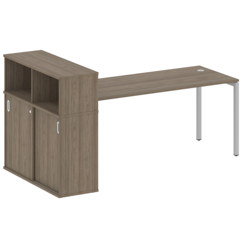 Стол офисный с шкафом-купе на П-обр. м/к Metal System Quattro 40БП.РС-СШК-3.5 фото 3 Стол офисный с шкафом-купе на П-обр. м/к Metal System Quattro 40БП.РС-СШК-3.5 фото 3