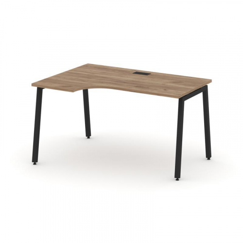 Style Project Стол рабочий эргоном. SN-4A.SPA-001(L) Дуб Наварра/Металл Антрацит 1380*600/980*750 фото 3