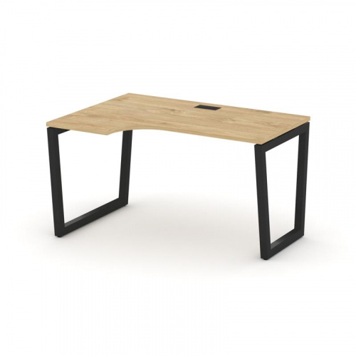 Style Project Стол рабочий эргоном. SN-5T2.SPA-001(L) Акация Лорка/Металл Антрацит/Заглушка Пластик