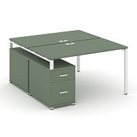 Бенч-система на 2 места с опорной тумбой Concept CN.DRS-306