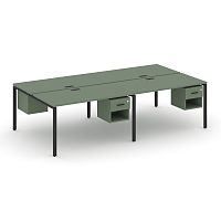 Бенч-система на 4 места с подвесными тумбами Concept CN.DRS-139