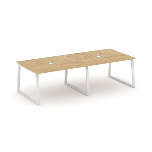 Style Project Стол переговорный SN-6T1.SPRG-044 Акация Лорка/Металл Антрацит/Заглушка Металл Антраци