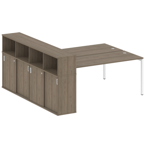 Бенч-система с шкафом-купе на П-обр. м/к Metal System Quattro 40БП.РС-СШК-4.5 фото 2 Бенч-система с шкафом-купе на П-обр. м/к Metal System Quattro 40БП.РС-СШК-4.5 фото 2