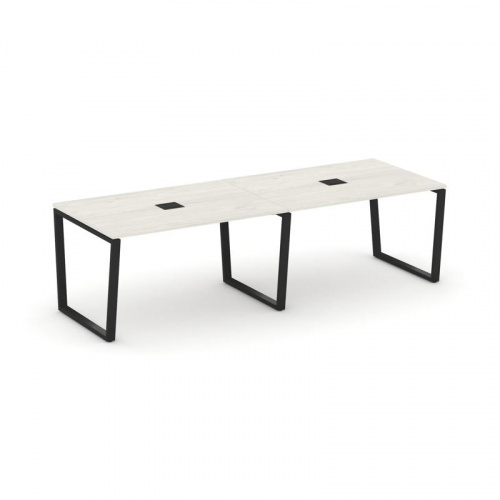 Style Project Стол переговорный SN-6T2.SPRG-012 Акация Лорка/Металл Антрацит/Заглушка Металл Антраци фото 6