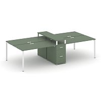 Бенч-система на 4 места с 1 опорной тумбой Concept CN.DRS-437