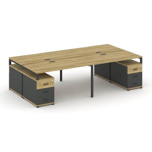 Бенч-система на 4 места с 2 опорными тумбами Concept CN.DRS-328 фото 4