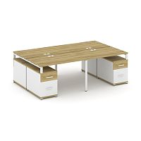 Бенч-система на 4 места с 2 опорными тумбами Concept CN.DRS-330