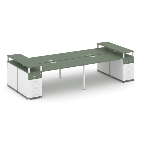 Бенч-система на 4 места с 2 опорными тумбами Concept CN.DRS-441 фото 5