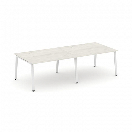 Style Project Стол переговорный SN-6A.SPRG-042.3 Дуб Наварра/Металл Белый 2360*1180*750