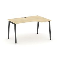 Style Project Стол рабочий эргоном. SN-4A.SPA-022(R) Акация Лорка/Металл Антрацит 1580*800/980*750