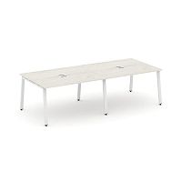 Style Project Стол переговорный SN-6A.SPRG-042 Дуб Наварра/Металл Белый 2360*1180*750