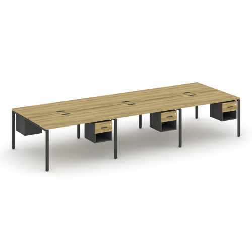 Бенч-система на 6 мест с подвесными тумбами Concept CN.DRS-157 фото 4