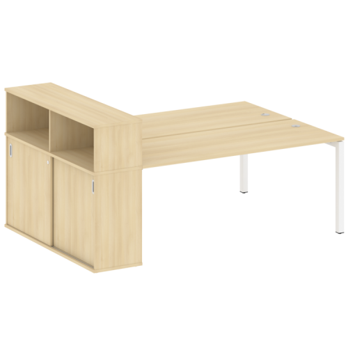 Бенч-система с шкафом-купе на П-обр. м/к Metal System Quattro 50БП.РС-СШК-2.5 фото 15